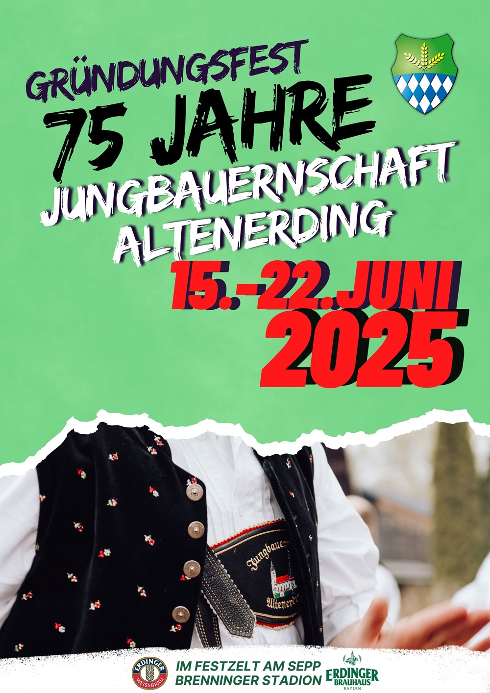 Festplakat zum Gründungsfest der Jungbauernschaft Altenerding